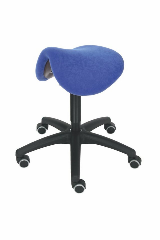 PROREGAL® Arbeitshocker Sattelhocker Lexington, Sitzh. 52-71cm, Ø63cm, tdw 110kg, Blau von PROREGAL®