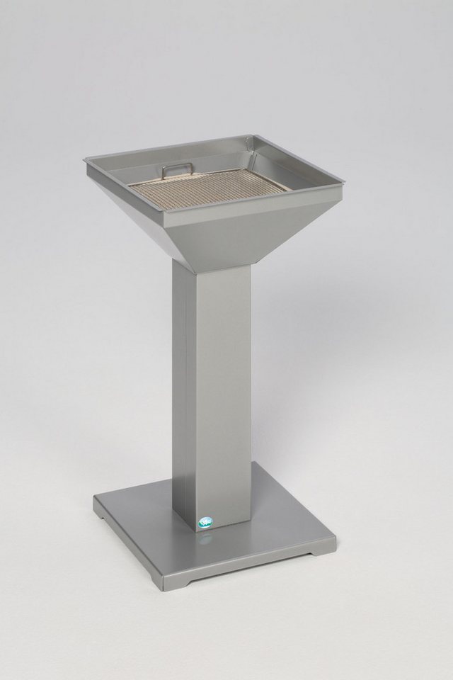 PROREGAL® Aschenbecher Eleganter Ascher standsicherer Bodenplatte Kippensieb 73x32,5x32,5 von PROREGAL®