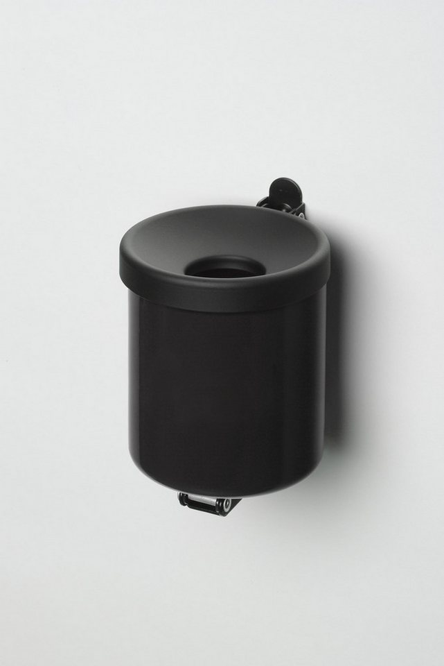 PROREGAL® Aschenbecher Robuster Ascher zur Wandmontage 0,6L 10x9x9cm Stahl Schwarz von PROREGAL®