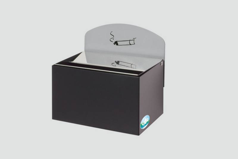 PROREGAL® Aschenbecher Robuster Wandascher Schild 0,8L 20x20x12,5cm Anthrazit von PROREGAL®
