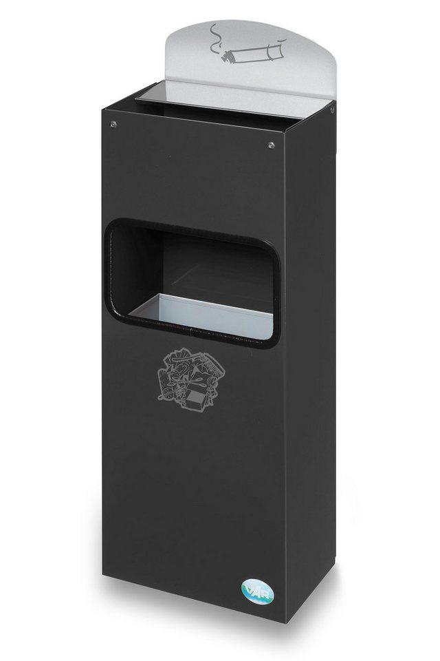 PROREGAL® Aschenbecher Robuster Wandascher Schild 4L 55x14,5x22cm Anthrazit von PROREGAL®