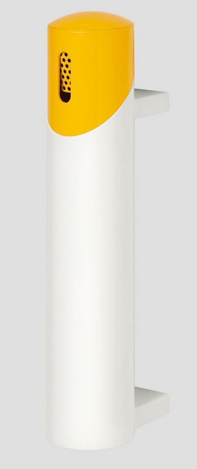 PROREGAL® Aschenbecher Wandascher 145 Rohrlänge zum Einbetonieren 1,4L 51x10x17 Stahl Weiß von PROREGAL®