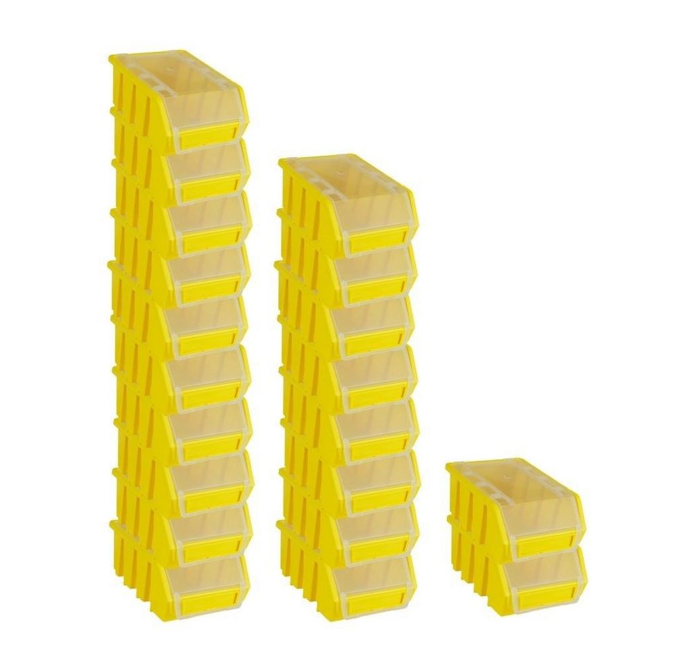 PROREGAL® Aufbewahrungsbox SuperSparSet Sichtlagerbox 2 mit Deckel, HxBxT 7,5x11,6x16,1cm, Versch (20 St) von PROREGAL®