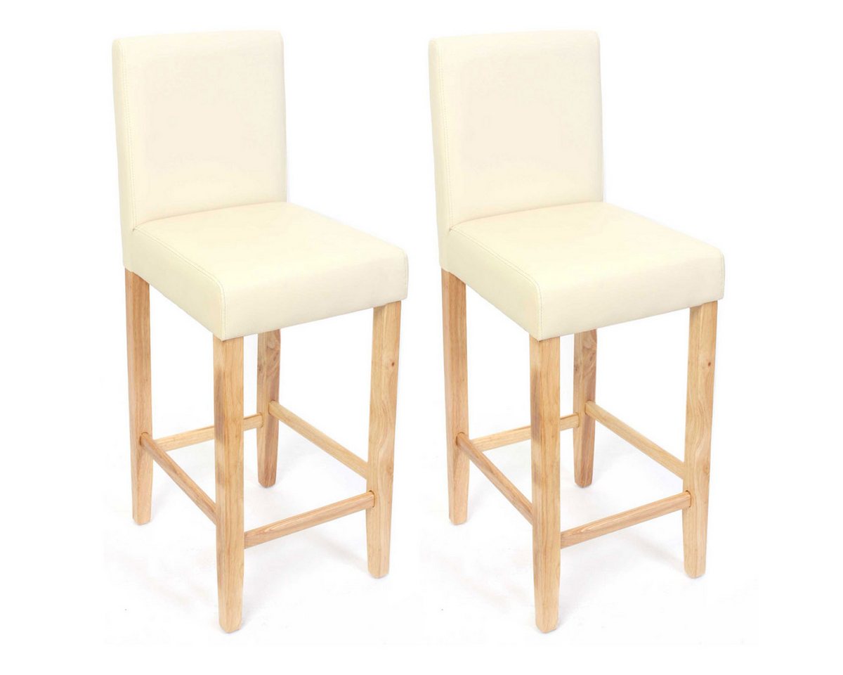 PROREGAL® Barhocker 2er-Set Barhocker gepolstert mit Lehne Kunstleder Schwarz, Bequem, sicher und modern mit pratischer Fußablage von PROREGAL®