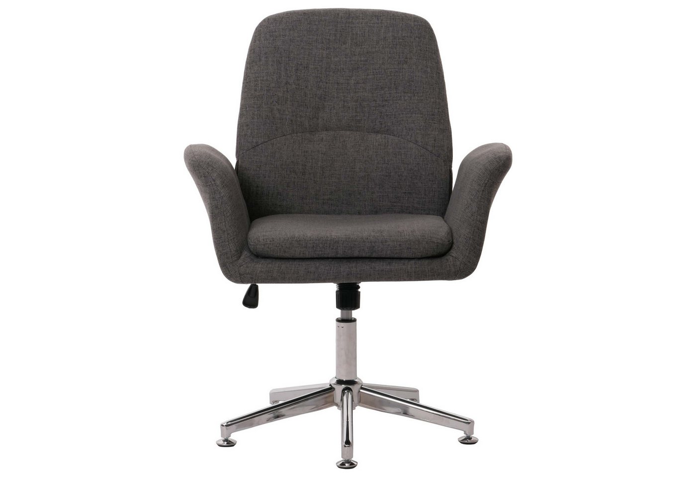 PROREGAL® Besucherstuhl Konferenzstuhl 97x75x75cm Sitzhöhe 48cm Dunkelgrau mit Armlehne Textil von PROREGAL®