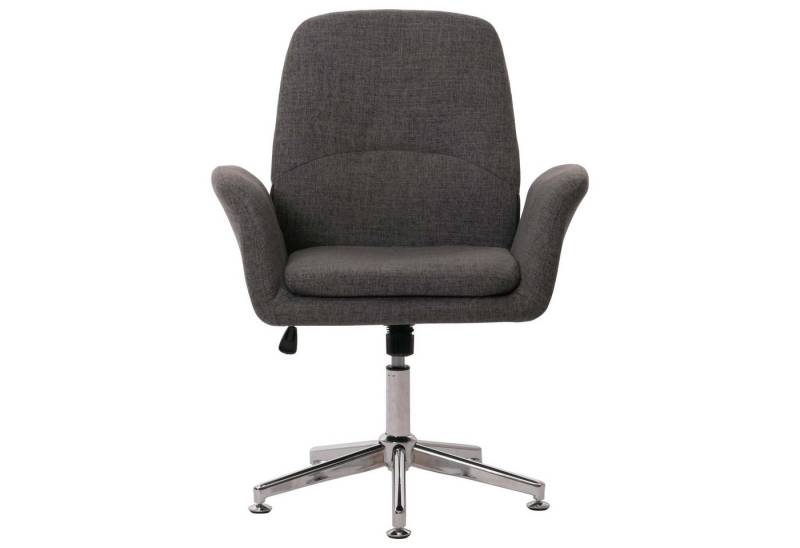 PROREGAL® Besucherstuhl Konferenzstuhl 97x75x75cm Sitzhöhe 48cm Dunkelgrau mit Armlehne Textil von PROREGAL®