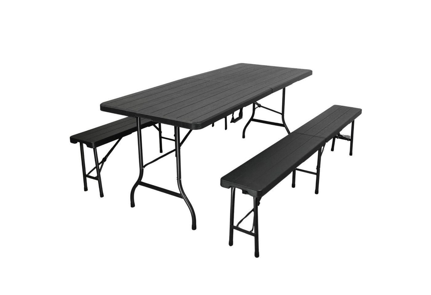 PROREGAL® Bierzeltgarnitur 1x Buffettisch 2x Bierbank klappbar 180cm 8 Personen Holz Optik von PROREGAL®