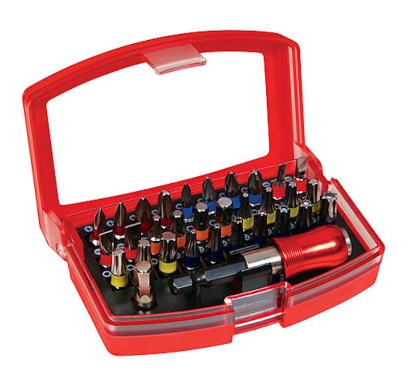 PROREGAL® Bit-Schraubendreher Bit-Set 32 Stück mit Magnethalter, Bit (25mm), S2 von PROREGAL®