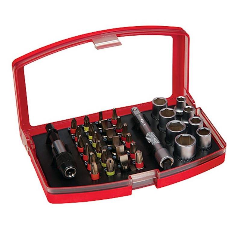 PROREGAL® Bit-Schraubendreher Bit-Set 34 Stück mit Magnethalter und Adapter, Bit (25mm), S2 von PROREGAL®