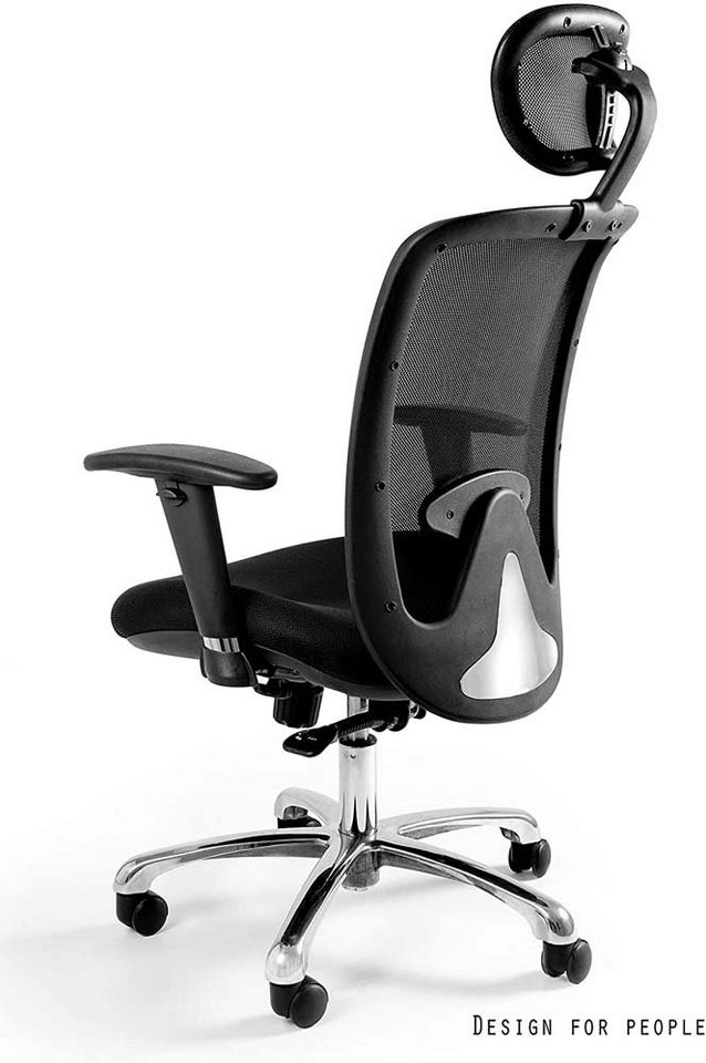 PROREGAL® Bürostuhl Bürodrehstuhl Dortmund HxBxT 108-128x60x55cm Mesh/Membran Schwarz von PROREGAL®