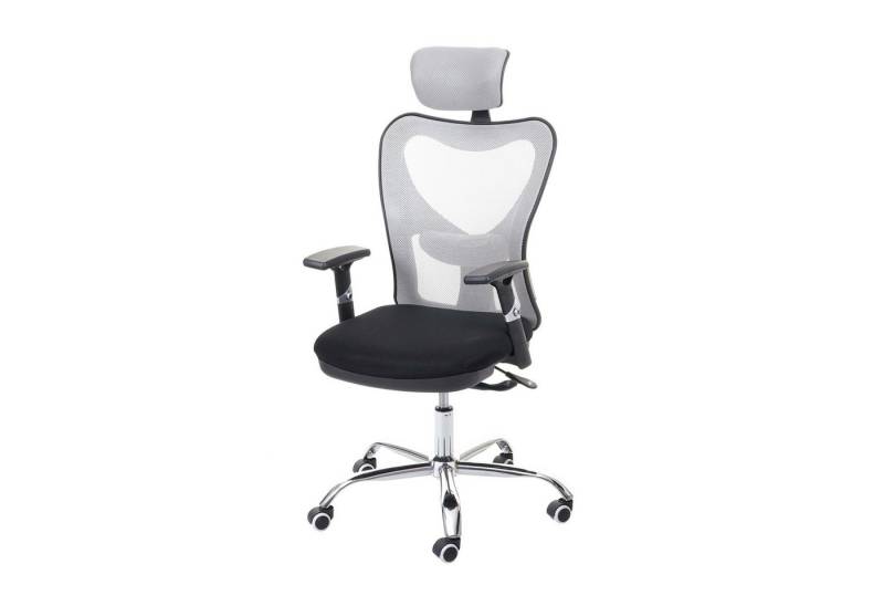 PROREGAL® Bürostuhl Bürostuhl 130x71x84cm Sliding-Funktion 150kg Stoff/Textil Schwarz/Grau von PROREGAL®
