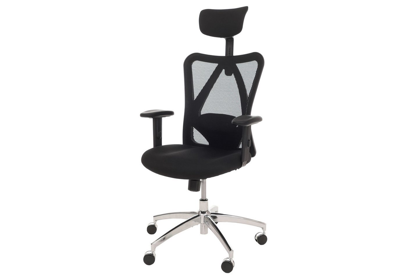 PROREGAL® Bürostuhl Bürostuhl 131x70x70cm ergonomisch Lordosenstütze Armlehne Schwarz von PROREGAL®
