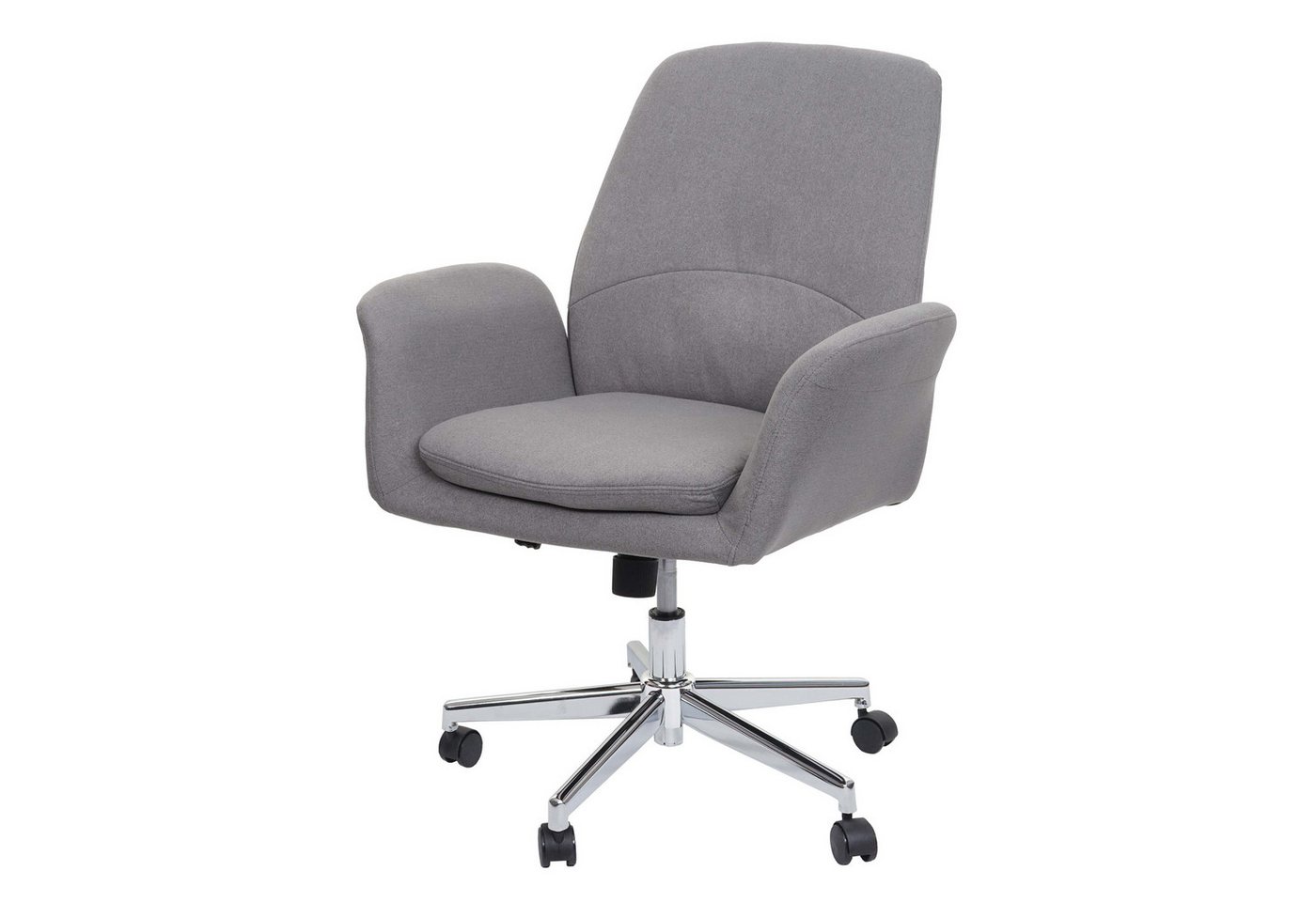 PROREGAL® Bürostuhl Bürostuhl 99x75x55cm Stoff/Textil mit Armlehne GrauLehnstuhl von PROREGAL®