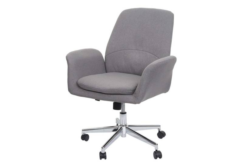 PROREGAL® Bürostuhl Bürostuhl 99x75x55cm Stoff/Textil mit Armlehne GrauLehnstuhl von PROREGAL®