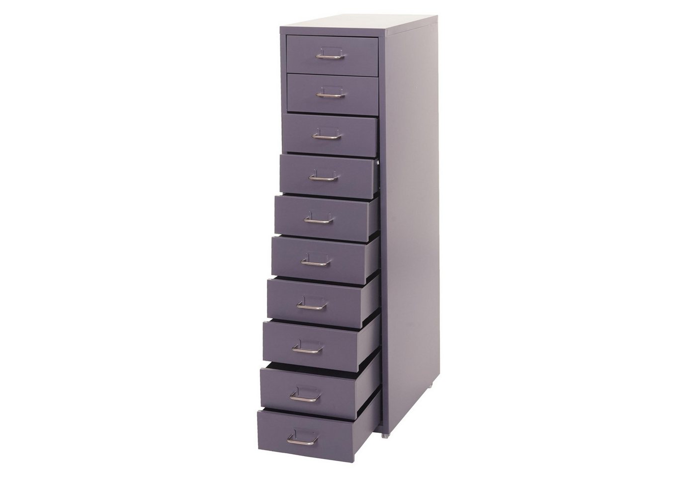 PROREGAL® Container Rollcontainer Housten 110x28x41cm 10 Schubladen Dunkelgrau Schrank von PROREGAL®