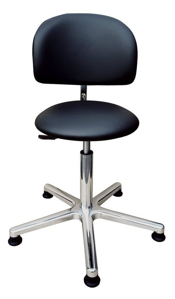 PROREGAL® Drehhocker Drehhocker Indianapolis High, Sitzh 52-70cm, Ø61cm, tdw 110kg, Schwarz von PROREGAL®
