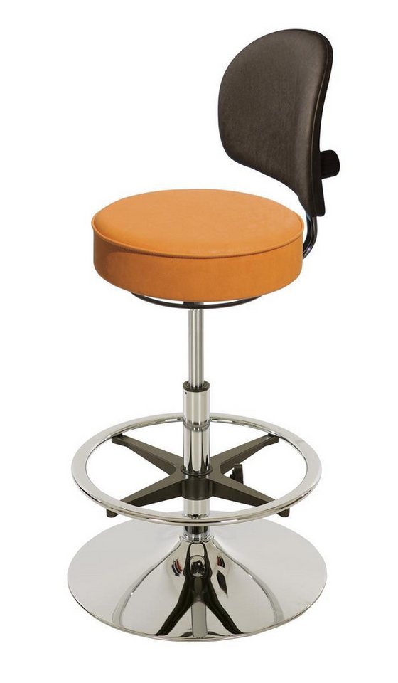 PROREGAL® Drehhocker Drehhocker Indianapolis High, Sitzh. 58-83cm, Ø50cm, tdw 110kg, Gelb von PROREGAL®