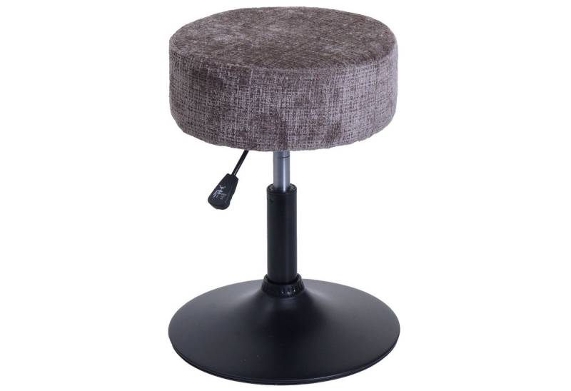 PROREGAL® Drehhocker Hocker höhenverstellbar & drehbar Sitzhöhe 45-57cm Stoff Braun (1 St), 360° drehbar & stufenlos höhenverstellbarer Sitzhocker Schminkhocker von PROREGAL®