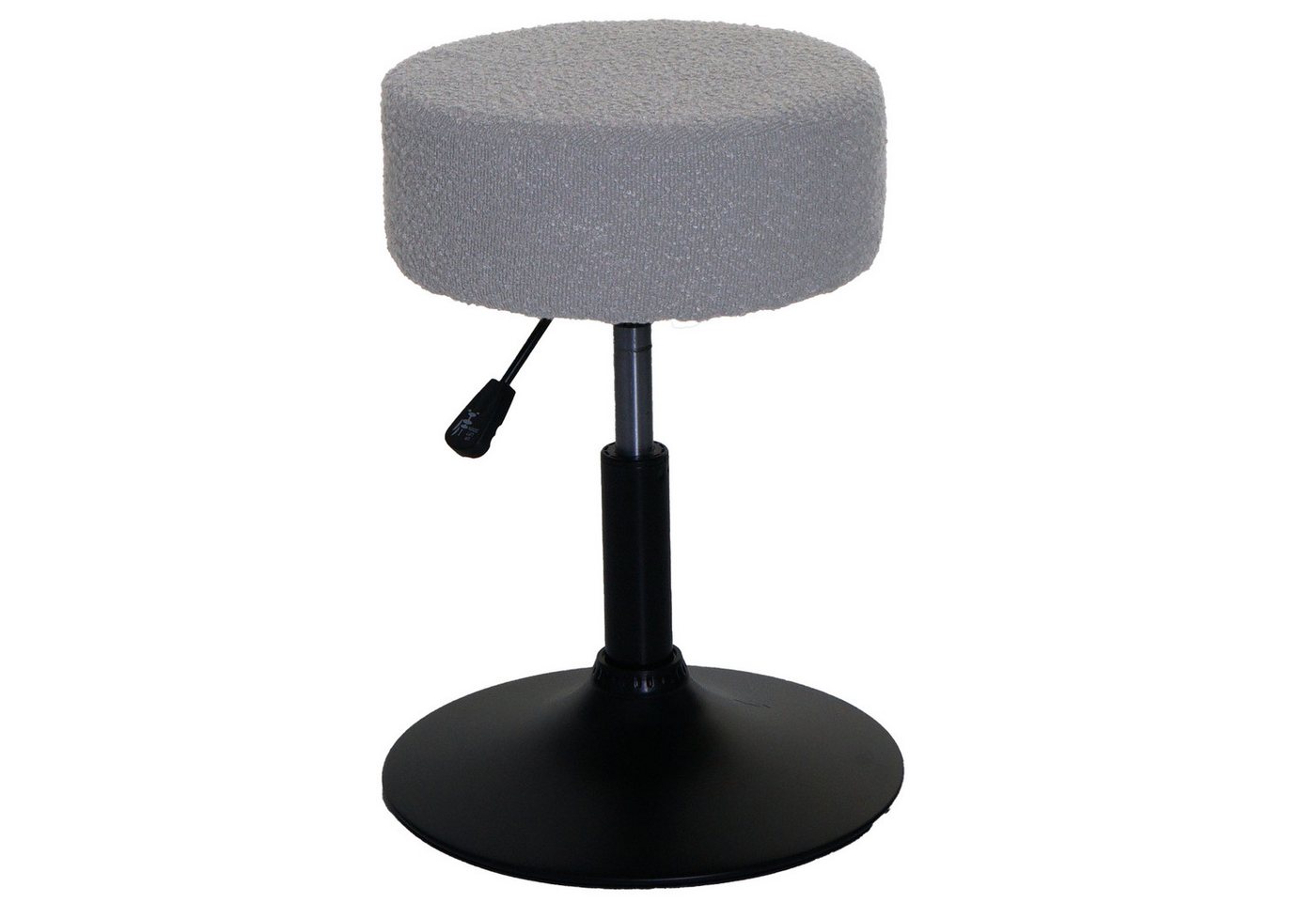 PROREGAL® Drehhocker Hocker höhenverstellbar & drehbar Sitzhöhe 45-57cm Stoff Grau, Höhenverstellbarer Sitzhocker Schminkhocker Sitzhöhe 45-57cm von PROREGAL®