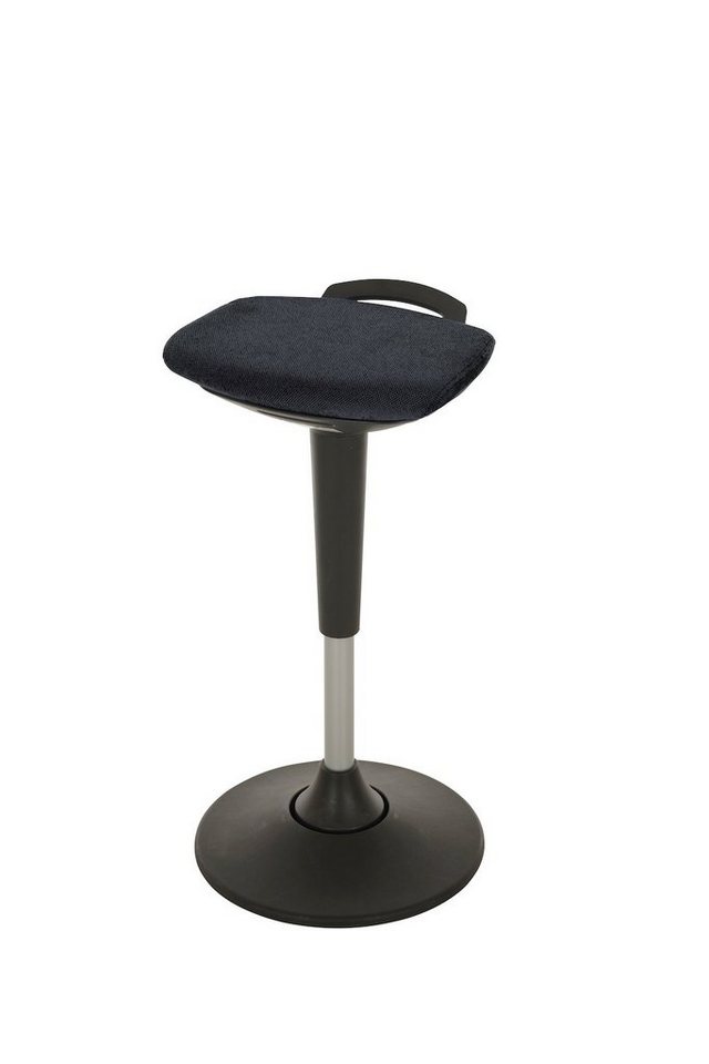 PROREGAL® Drehhocker Multibewegliche Stehhilfe Dallas, Sitzh. 60-84cm, Ø40cm, Schwarz von PROREGAL®