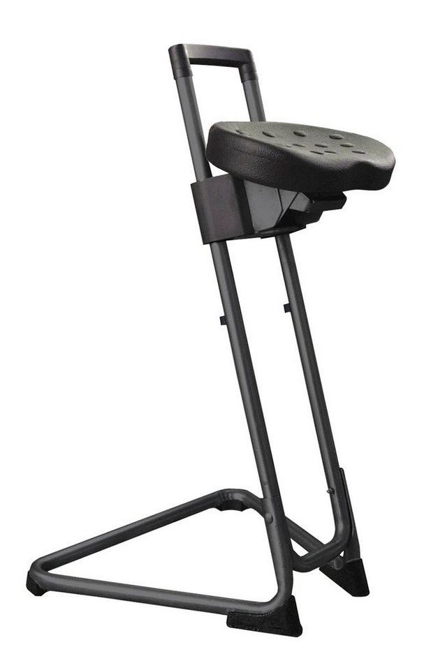 PROREGAL® Drehstuhl Antistatische Stehhilfe San Diego, Sitzh. 60-85cm, tdw 110kg, Schwarz von PROREGAL®