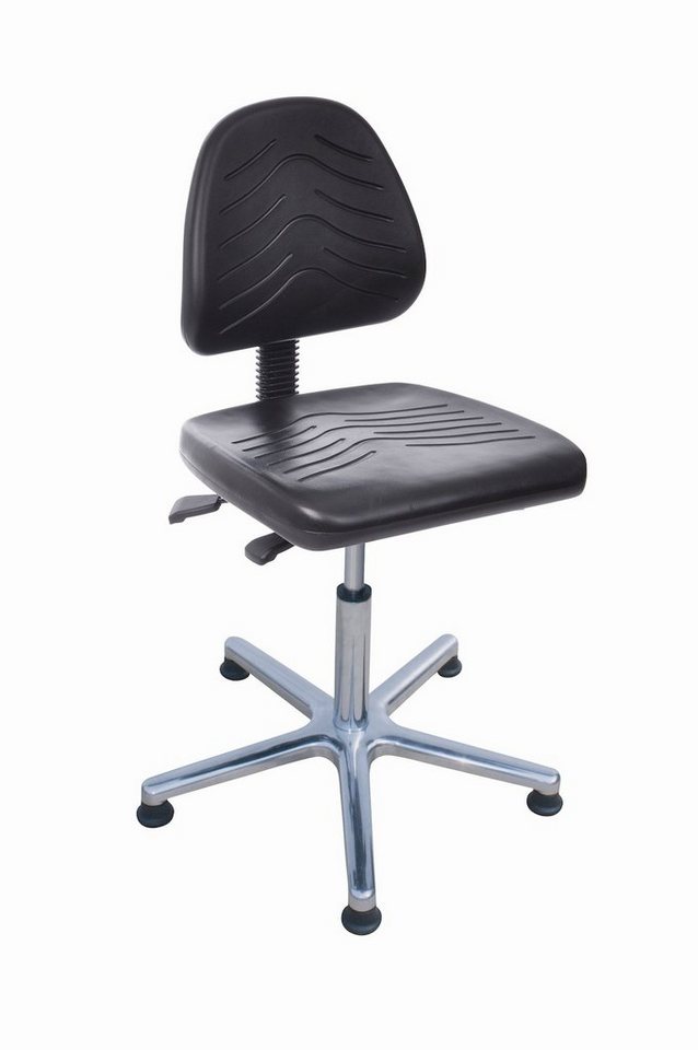 PROREGAL® Drehstuhl Arbeitsstuhl Arlington, Sitzh. 47-65cm, Ø61cm, tdw 110kg, Silber von PROREGAL®