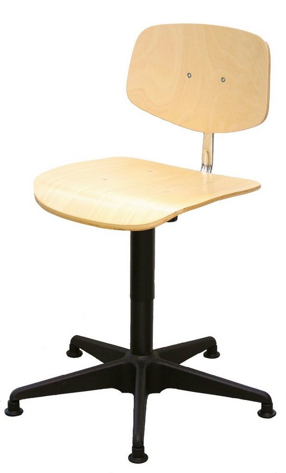 PROREGAL® Drehstuhl Spindelstuhl Arlington, Sitzh. 37-50cm, Ø59cm, tdw 110kg, Buche von PROREGAL®