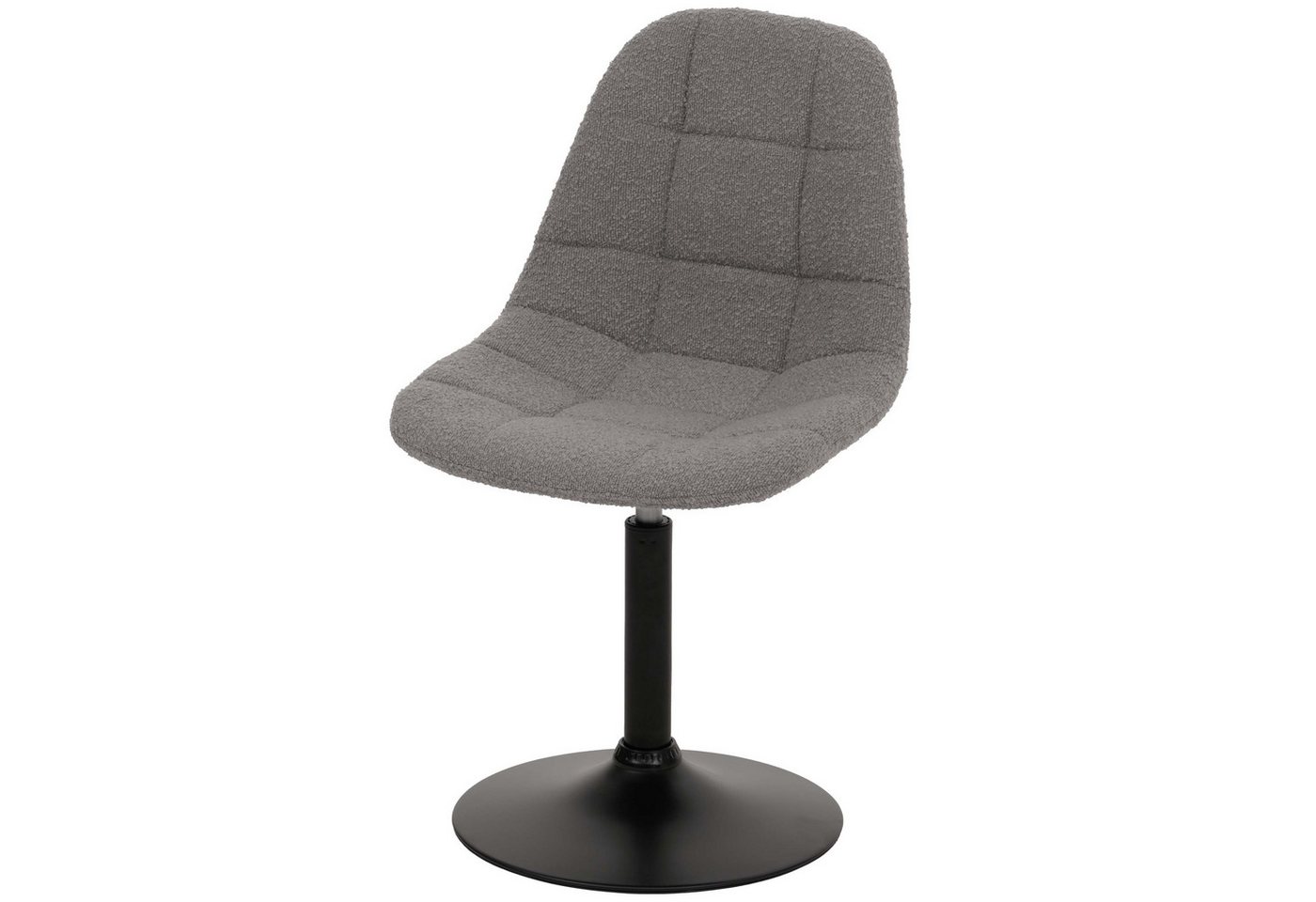 PROREGAL® Esszimmerstuhl 2er-Set Esszimmerstuhl HxBxT 83x47x43cm Stahl Stoff Bouclé Grau von PROREGAL®