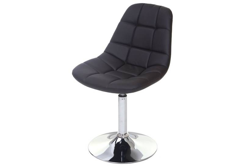 PROREGAL® Esszimmerstuhl 2er-Set Esszimmerstuhl HxBxT 84x47x50cm Chrom Kunstleder Braun von PROREGAL®