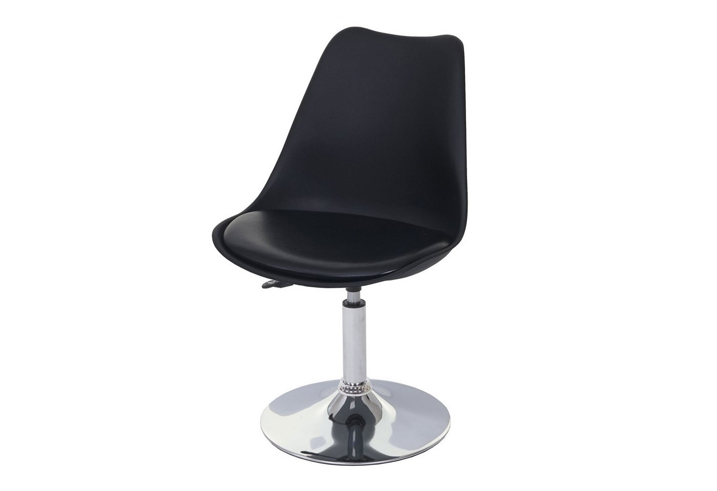 PROREGAL® Esszimmerstuhl 2x Drehstuhl Oslo 80x48x54cm Kunstleder Schwarz Stuhl Küchenstuhl von PROREGAL®