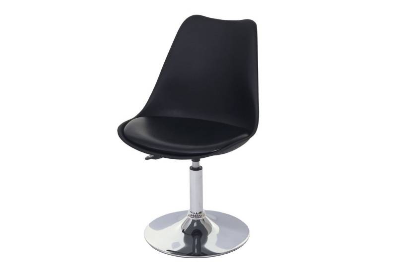 PROREGAL® Esszimmerstuhl 2x Drehstuhl Oslo 80x48x54cm Kunstleder Schwarz Stuhl Küchenstuhl von PROREGAL®