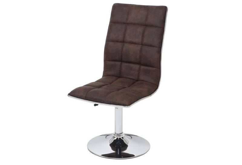 PROREGAL® Esszimmerstuhl 2x Esszimmerstuhl 103x43x54cm Sitzhöhe 41cm Stoff vintage Dunkelbraun von PROREGAL®