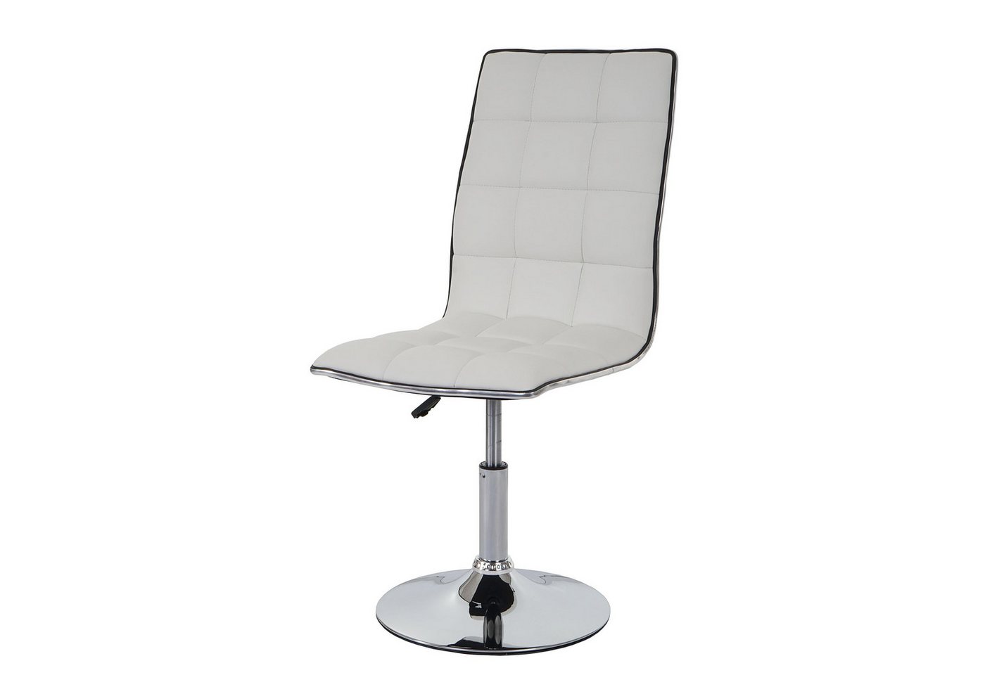 PROREGAL® Esszimmerstuhl 2x Esszimmerstuhl HxBxT 103x43x54cm Sitzhöhe 41cm Kunstleder Weiß von PROREGAL®