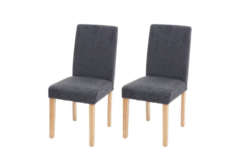 PROREGAL® Esszimmerstuhl 2x Esszimmerstuhl Stuhl Küchenstuhl 90x43x56cm Textil Anthrazitgrau von PROREGAL®