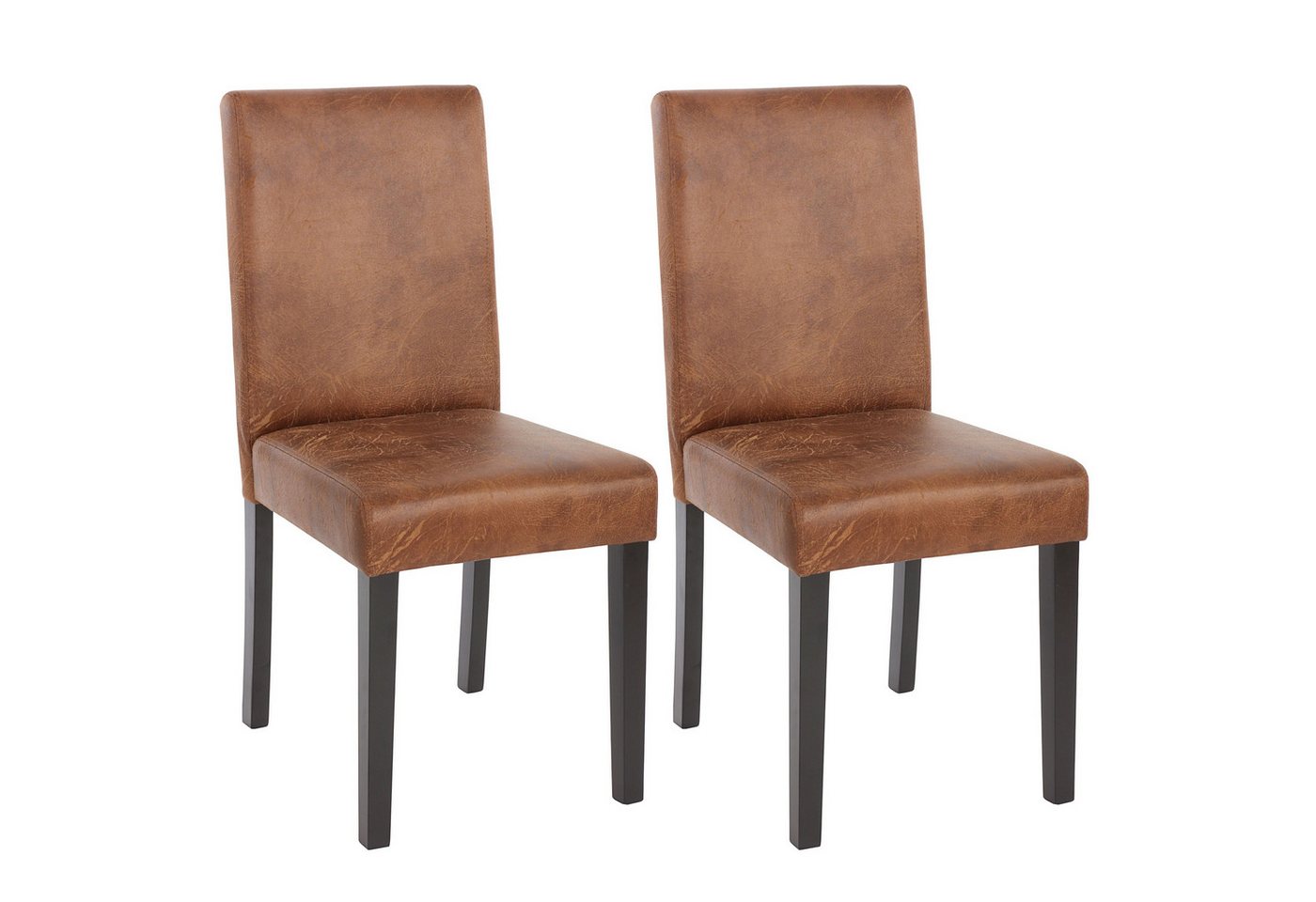 PROREGAL® Esszimmerstuhl 2x Esszimmerstuhl Stuhl Küchenstuhl 90x43x56cm Textil Wildlederimitat von PROREGAL®