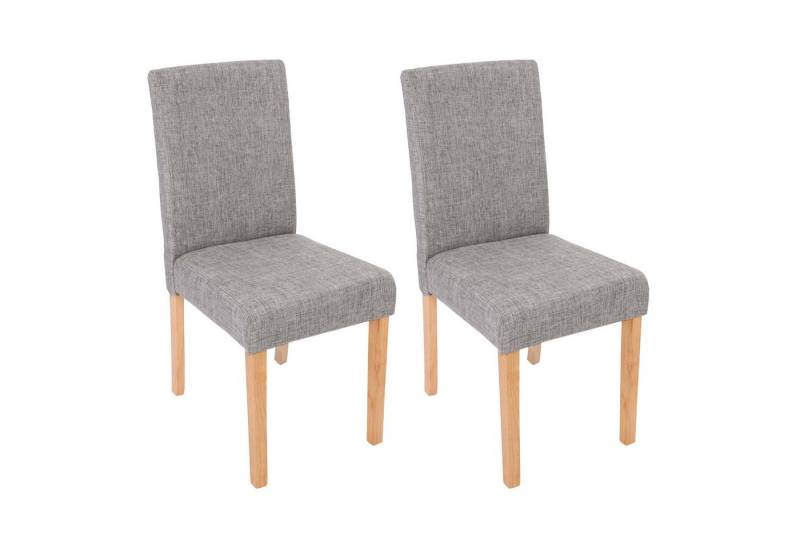 PROREGAL® Esszimmerstuhl 2x Esszimmerstuhl Stuhl Küchenstuhl HxBxT 90x43x56cm Textil Grau von PROREGAL®