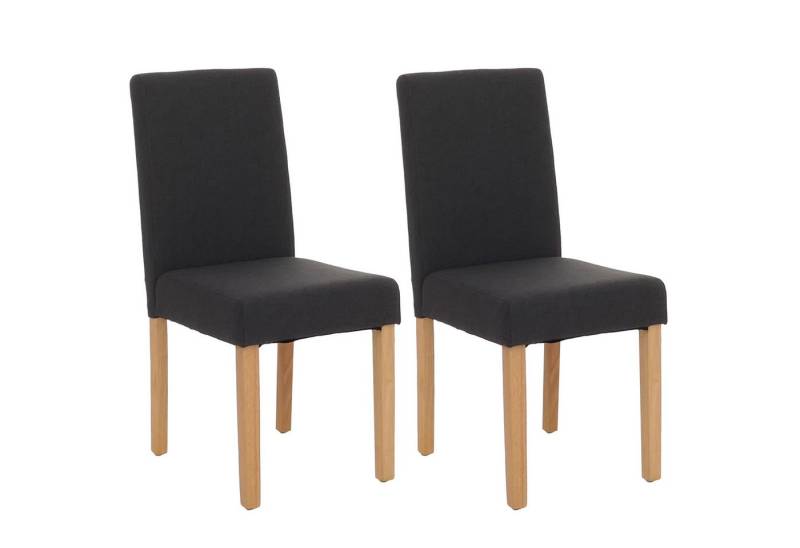 PROREGAL® Esszimmerstuhl 2x Esszimmerstuhl Stuhl Küchenstuhl HxBxT 90x43x56cm Textil Schwarz von PROREGAL®