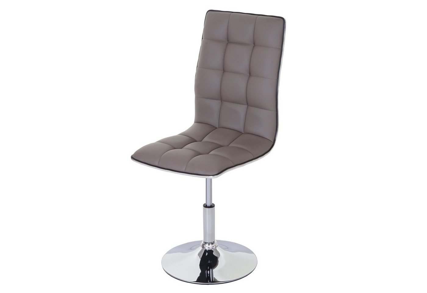 PROREGAL® Esszimmerstuhl 2xEsszimmerstuhl HxBxT 103x43x54cm Sitzhöhe 41cm Kunstleder Taupe-Grau von PROREGAL®