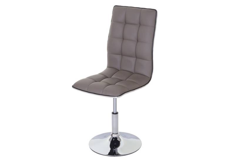 PROREGAL® Esszimmerstuhl 2xEsszimmerstuhl HxBxT 103x43x54cm Sitzhöhe 41cm Kunstleder Taupe-Grau von PROREGAL®