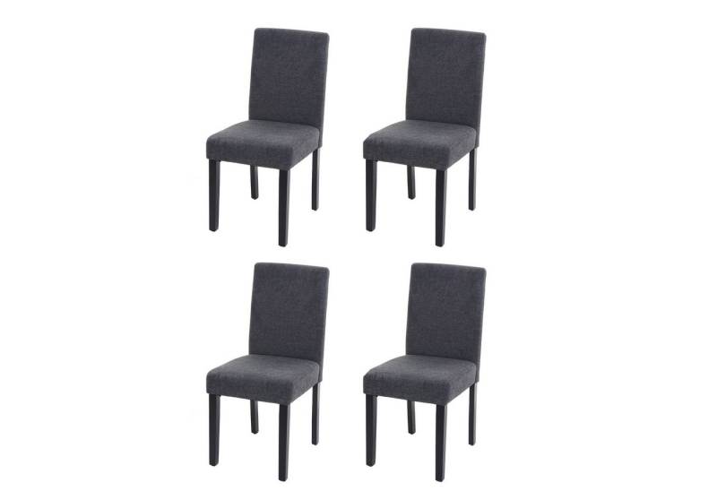 PROREGAL® Esszimmerstuhl 4x Esszimmerstuhl Stuhl Küchenstuhl 90x43x56cm Textil Anthrazitgrau von PROREGAL®