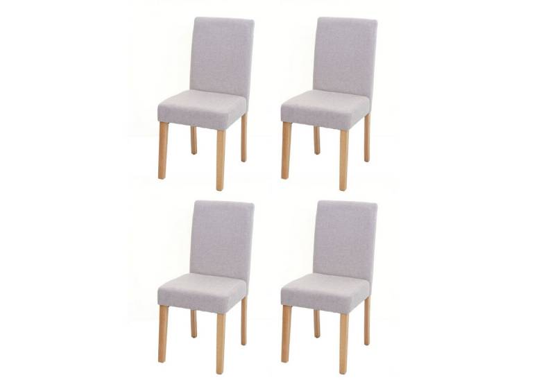 PROREGAL® Esszimmerstuhl 4x Esszimmerstuhl Stuhl Küchenstuhl 90x43x56cm Textil Creme-Beige von PROREGAL®