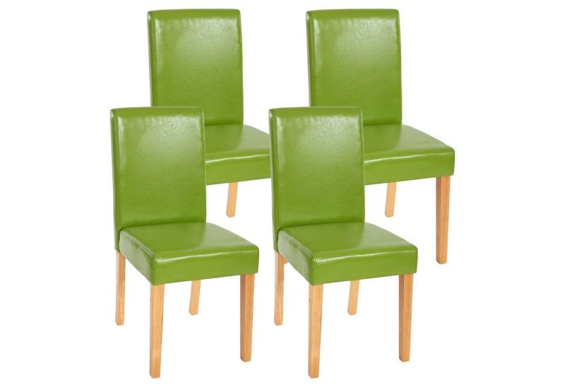 PROREGAL® Esszimmerstuhl 4x Esszimmerstuhl Stuhl Küchenstuhl HxBxT 90x43x56cm Kunstleder Grün von PROREGAL®