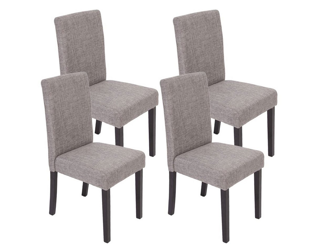 PROREGAL® Esszimmerstuhl 4x Esszimmerstuhl Stuhl Küchenstuhl HxBxT 90x43x56cm Textil Grau von PROREGAL®