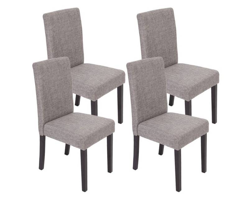 PROREGAL® Esszimmerstuhl 4x Esszimmerstuhl Stuhl Küchenstuhl HxBxT 90x43x56cm Textil Grau von PROREGAL®