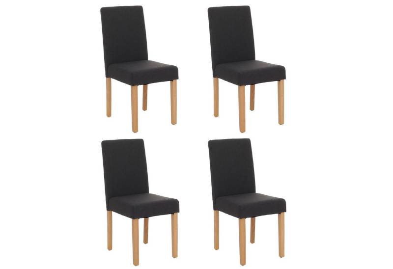 PROREGAL® Esszimmerstuhl 4x Esszimmerstuhl Stuhl Küchenstuhl HxBxT 90x43x56cm Textil Schwarz von PROREGAL®