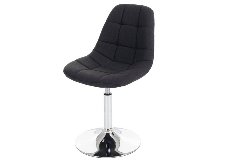 PROREGAL® Esszimmerstuhl 6er-Set Esszimmerstuhl HxBxT 84x47x50cm Chrom Textil Dunkelgrau von PROREGAL®