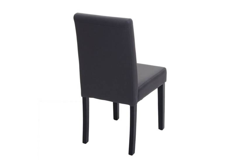 PROREGAL® Esszimmerstuhl 6x Esszimmerstuhl Küchenstuhl 90x43x56cm Kunstleder Grau matt von PROREGAL®