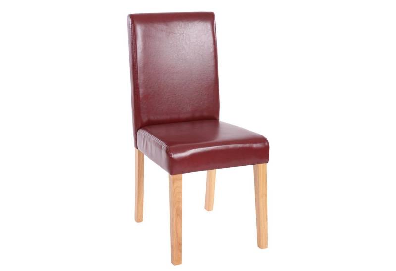 PROREGAL® Esszimmerstuhl 6x Esszimmerstuhl Stuhl Küchenstuhl 90x43x56cm Kunstleder Rot-Braun von PROREGAL®