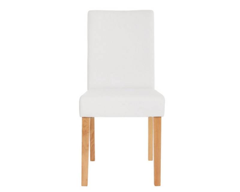 PROREGAL® Esszimmerstuhl 6x Esszimmerstuhl Stuhl Küchenstuhl 90x43x56cm Kunstleder Weiß matt von PROREGAL®