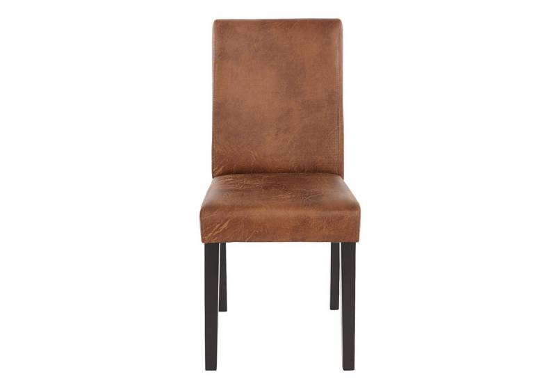PROREGAL® Esszimmerstuhl 6x Esszimmerstuhl Stuhl Küchenstuhl 90x43x56cm Textil Wildlederimitat von PROREGAL®